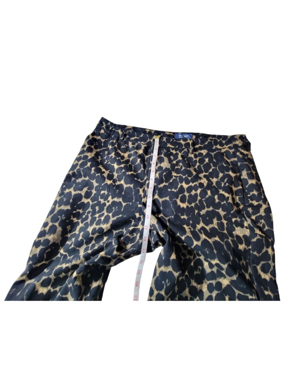 Old Navy Womens Leopard Print Straight-Leg Pants Size 14 Regular Cotton Blend - Picture 4 of 11